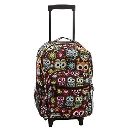 Rockland Luggage Rolling Backpack Owl